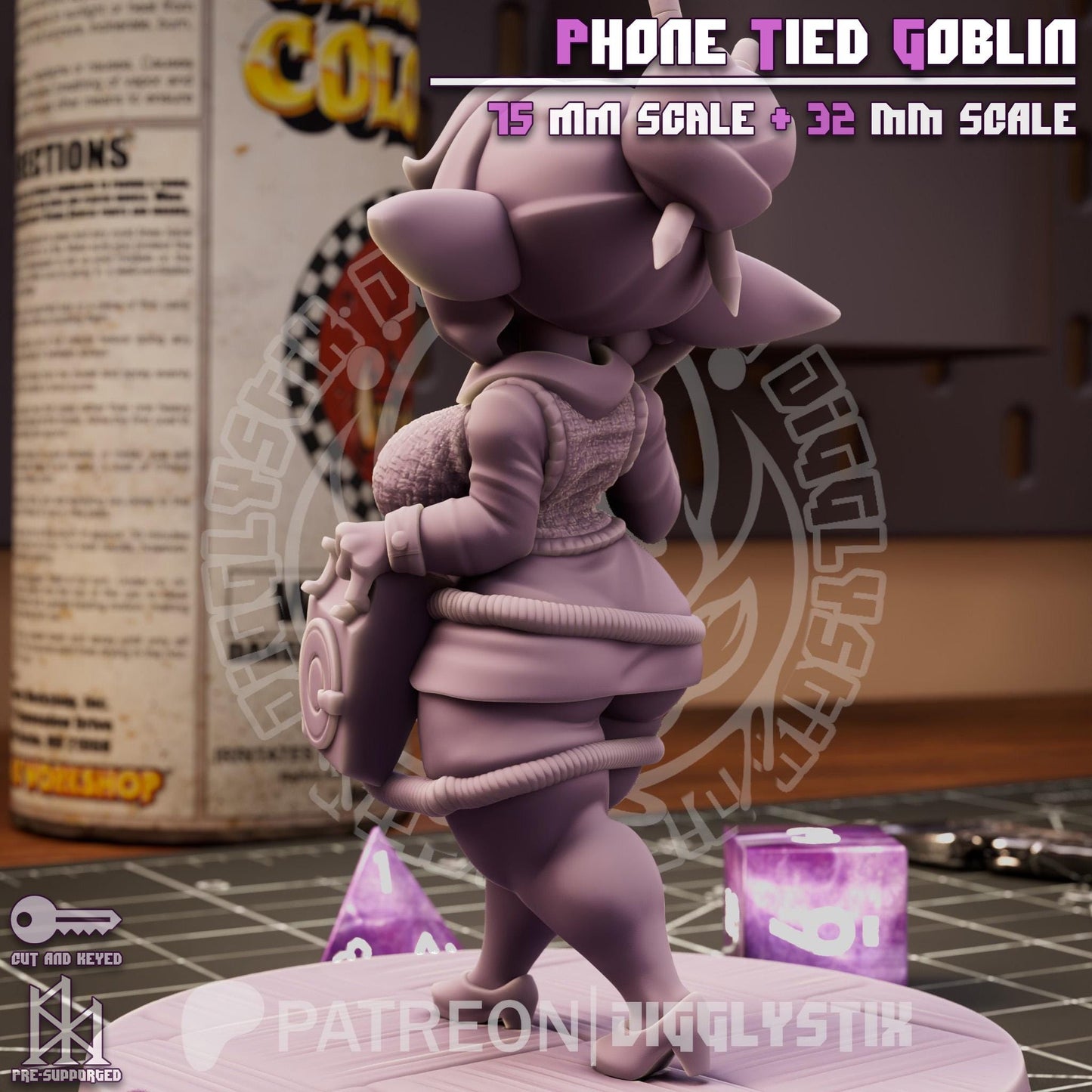 Phone Tied Goblin Miniature | Jigglystix