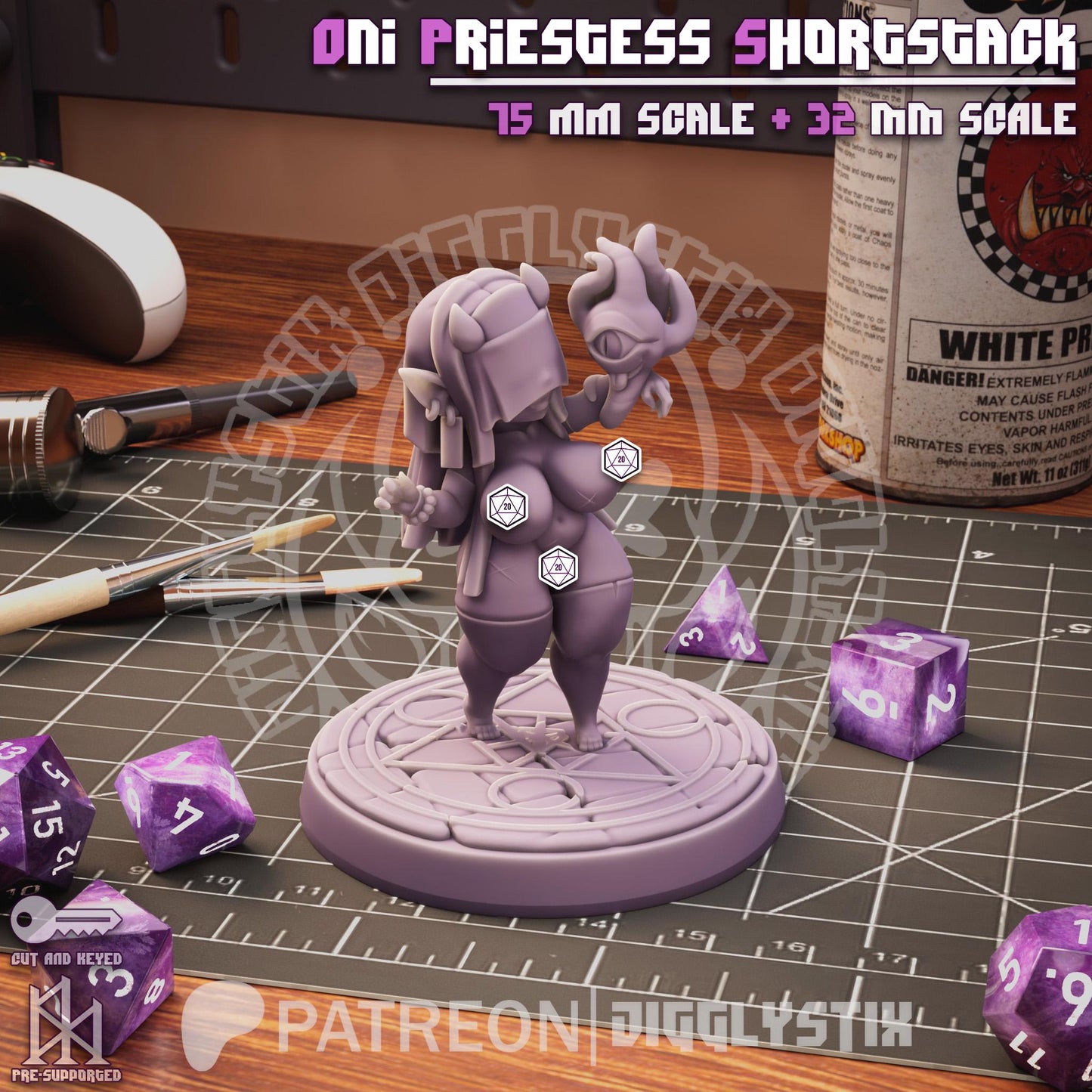 Oni Priestess Shortstack Miniature | Jigglystix
