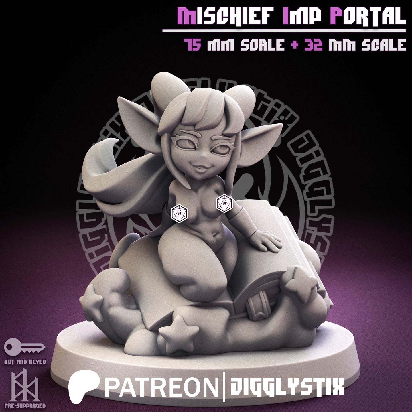 Mischief Imp Portal Miniature | Jigglystix
