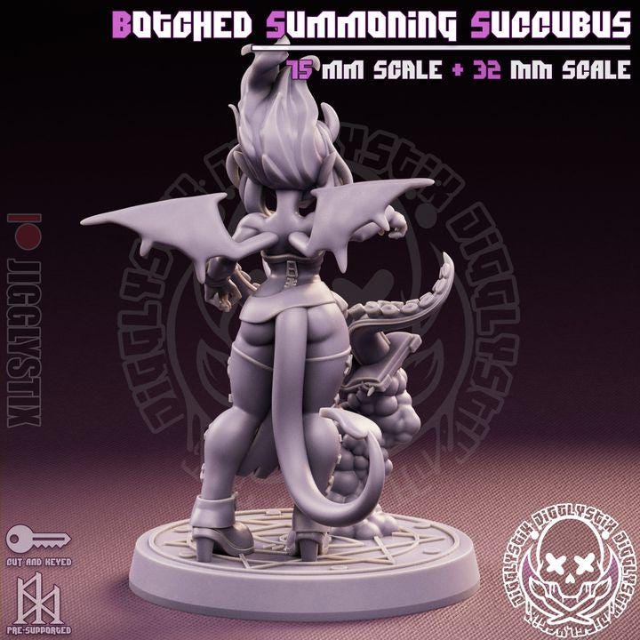 Botched Summoning Succubus Miniature | Jigglystix