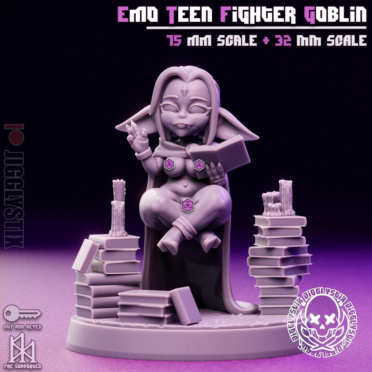 Emo Fighter Goblin Miniature | Jigglystix