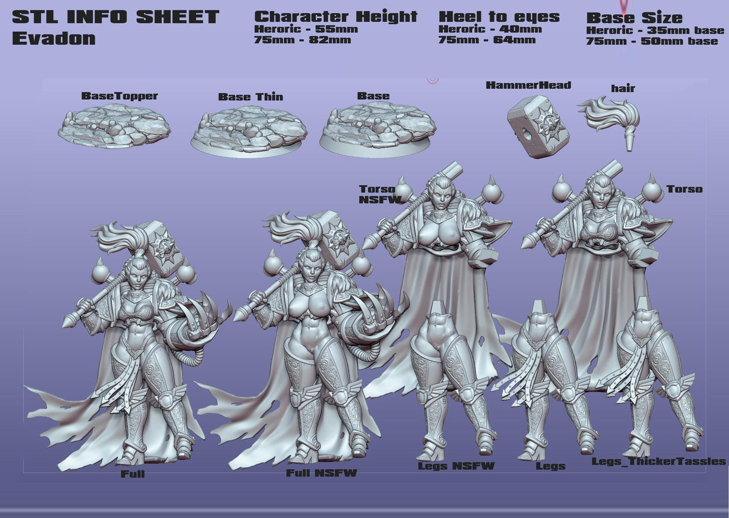 Female Space Knight Miniature | Gaz Minis