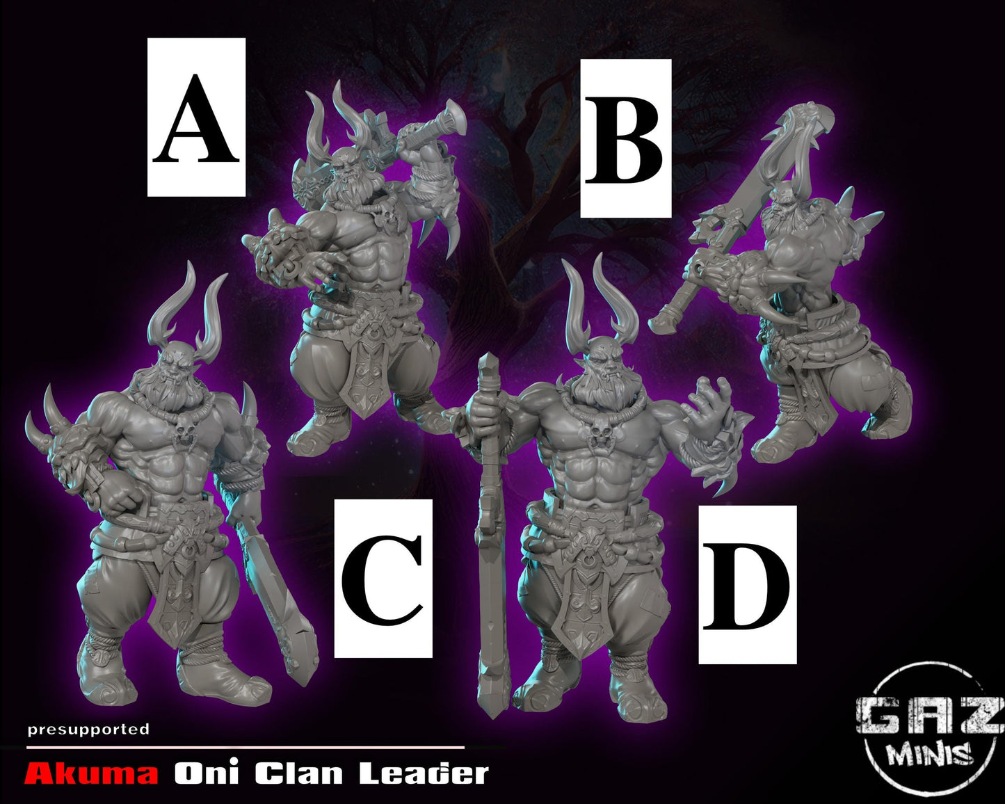 Oni Clan Leader Miniature | Gaz Minis