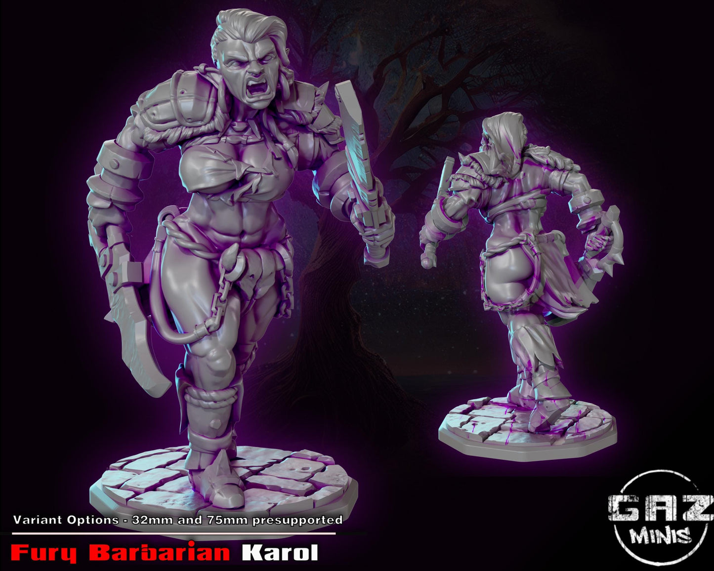 Fury Barbarian Miniature | Gaz Minis