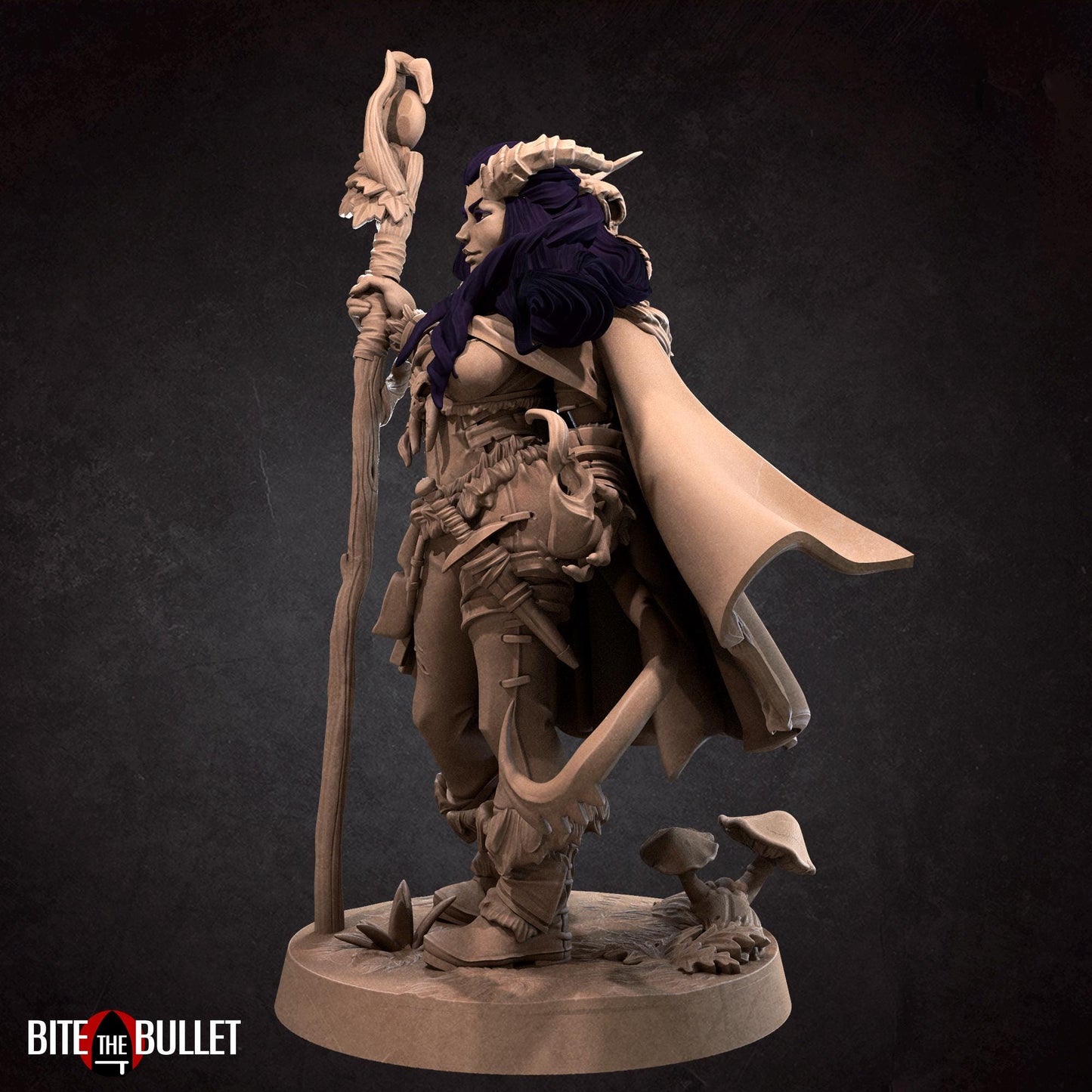 Tiefling Druid Miniature | Bite the Bullet
