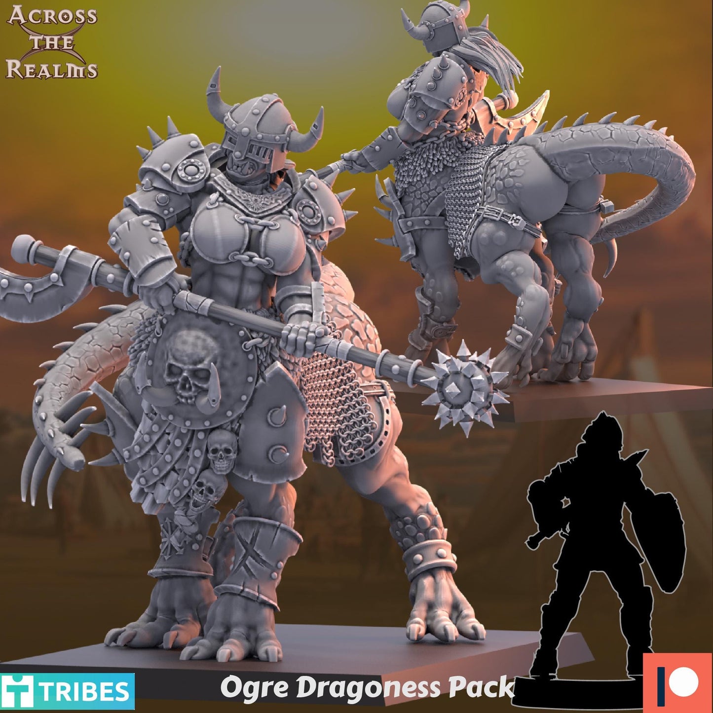 Ogre Dragoness Miniature | Across the Realms