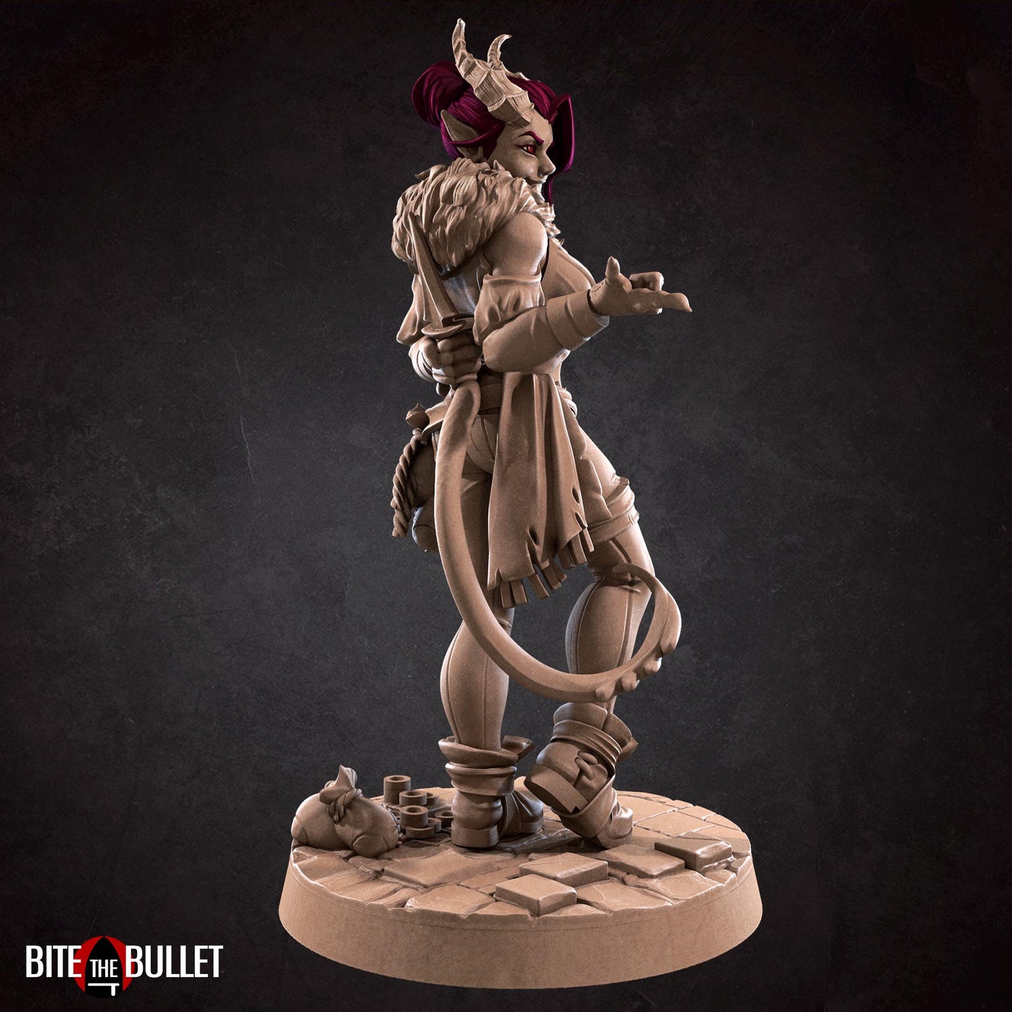 Illusionist Thief Tiefling Miniature | Bite the Bullet