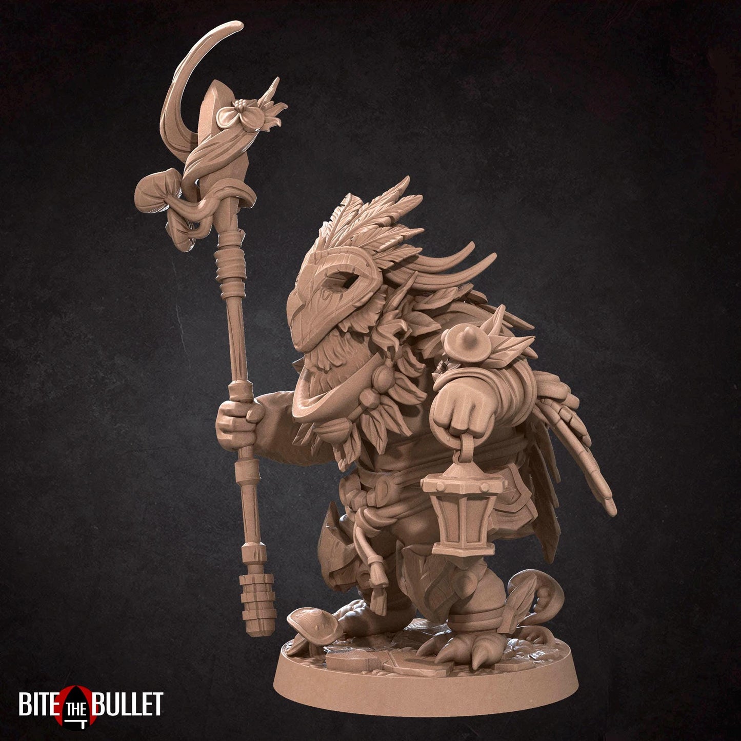 Owlfolk Druid Miniature | Bite the Bullet