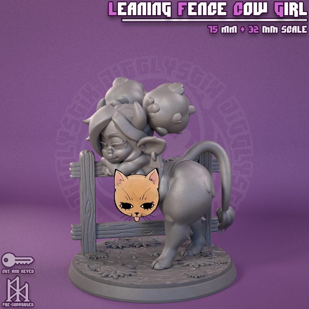 Cow Girl Miniatures | 3D Resin Figurine | Jigglystix