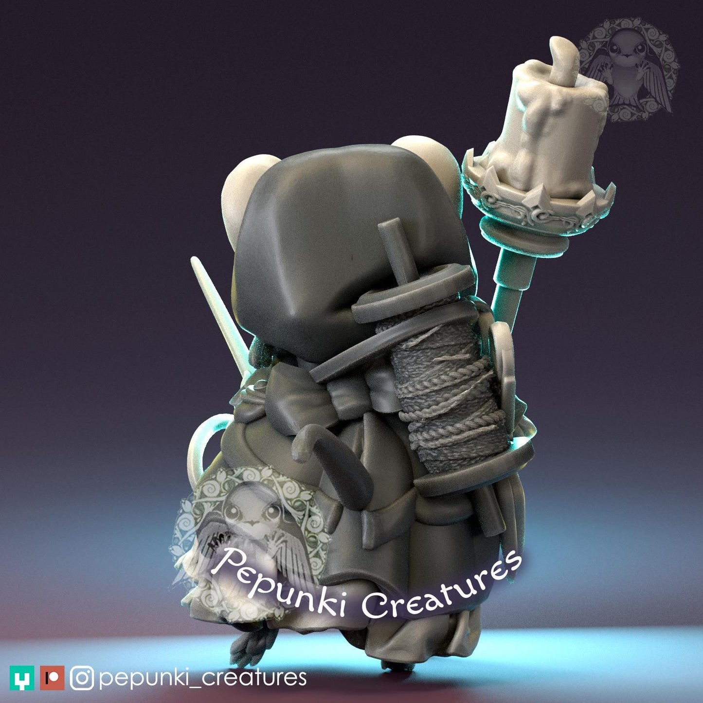 Mouse Seamstress | Tabletop Miniature | Pepunki Creatures