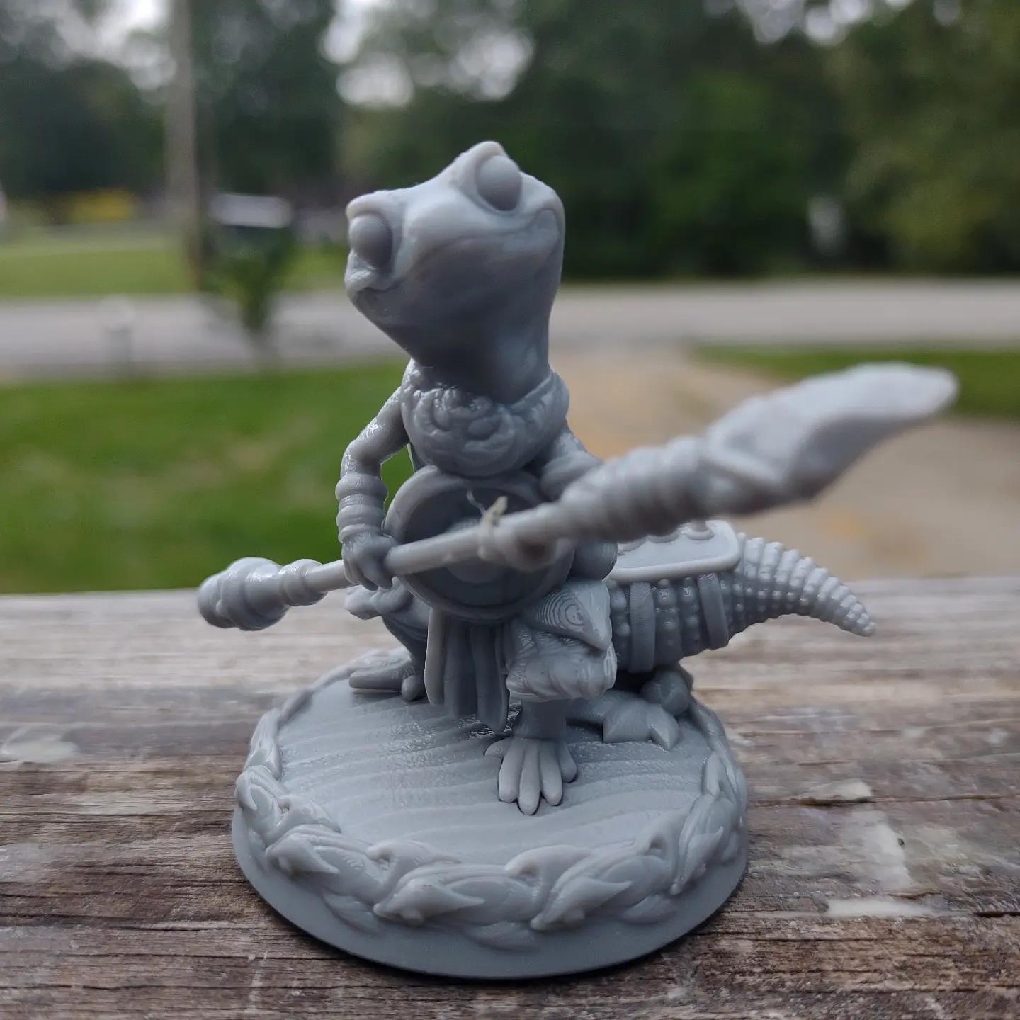 Gecko Spearman | Tabletop Miniature | Pepunki Creatures