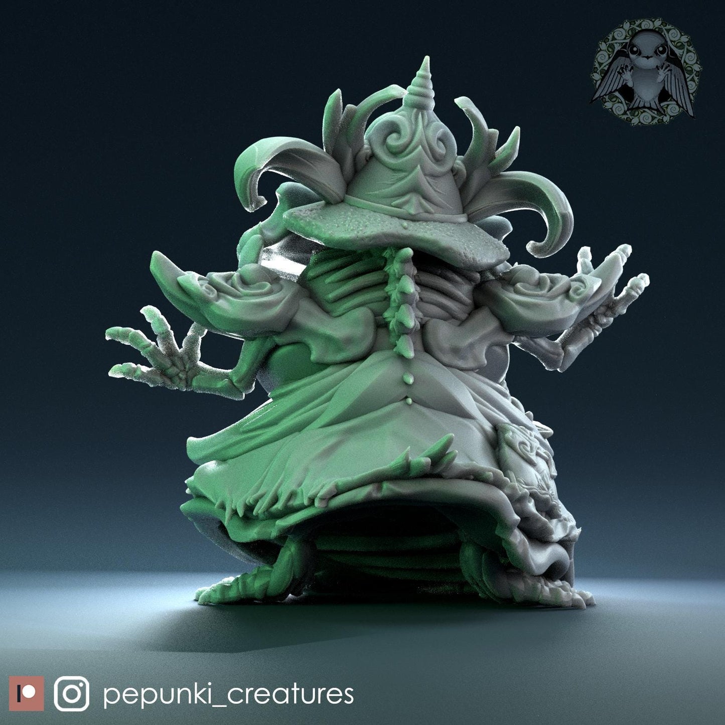 Frog Lich | Tabletop Miniature | Pepunki Creatures
