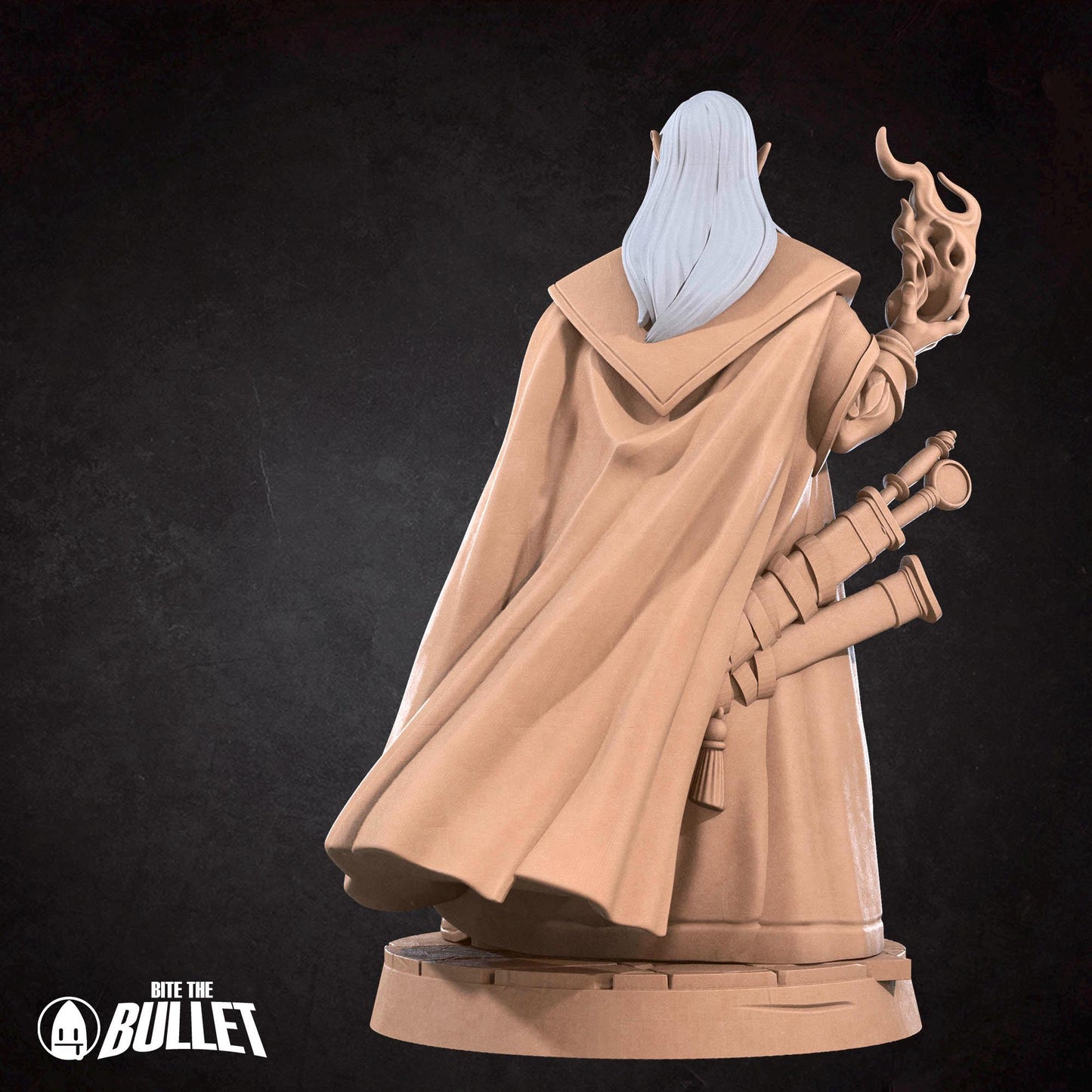 Half-Elf Mage Miniature | Bite the Bullet