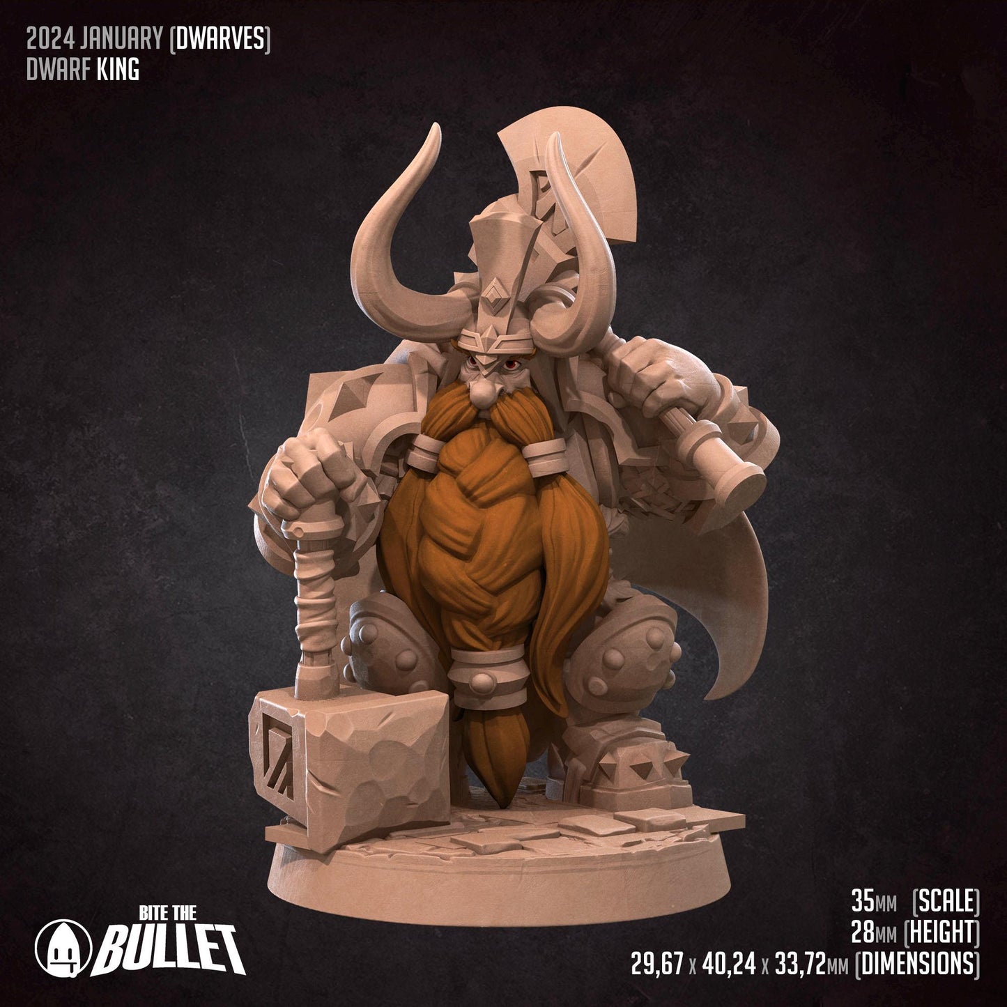 Dwarf King Miniature | Bite the Bullet