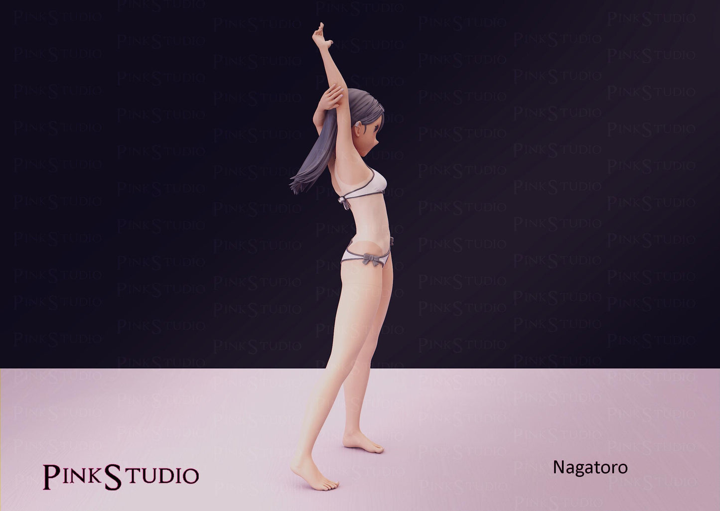 Japanese Schoolgirl Model Kit | 3D Resin Printed Figurine | Pink Studio Model