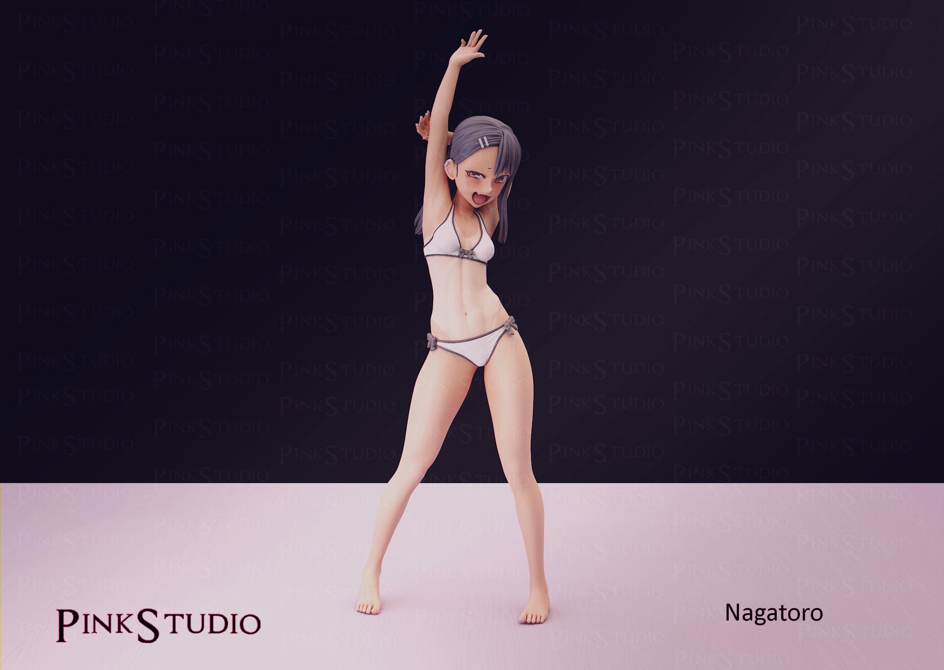 Japanese Schoolgirl Model Kit | 3D Resin Printed Figurine | Pink Studio Model