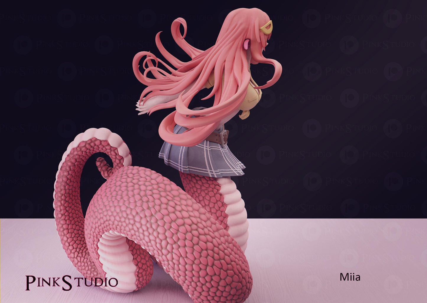 Snake Girl Model Kit | 3D Resin Printed Figurine | Pink Studio