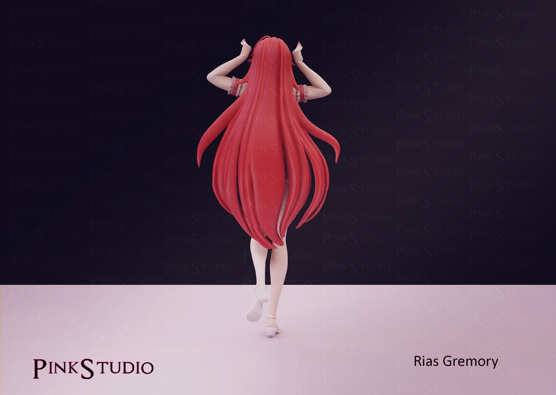 Devil Girl Model Kit | 3D Resin Printed Figurine | Pink Studio