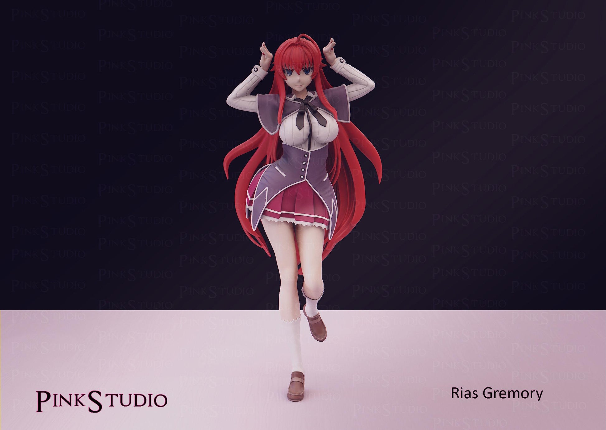 Devil Girl Model Kit | 3D Resin Printed Figurine | Pink Studio
