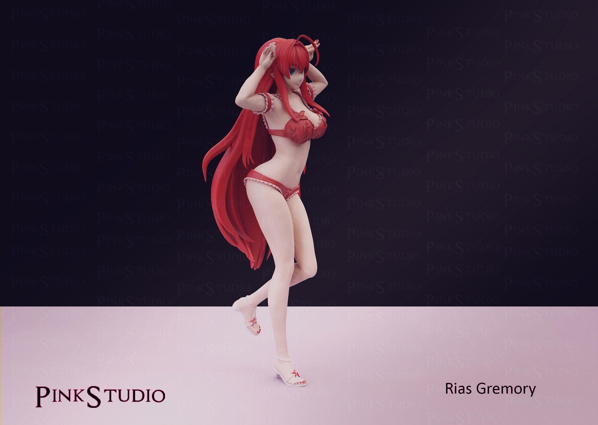 Devil Girl Model Kit | 3D Resin Printed Figurine | Pink Studio