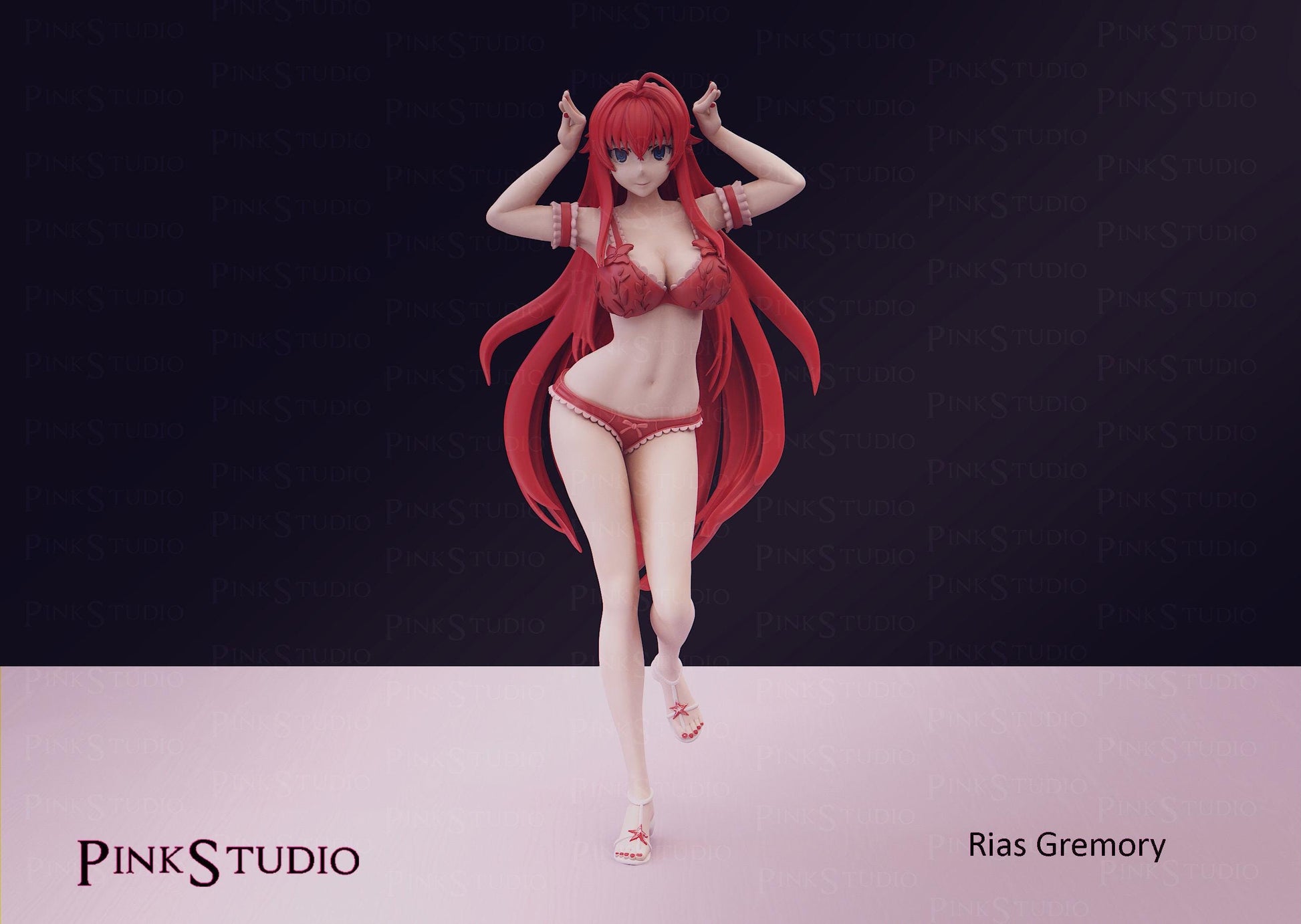 Devil Girl Model Kit | 3D Resin Printed Figurine | Pink Studio