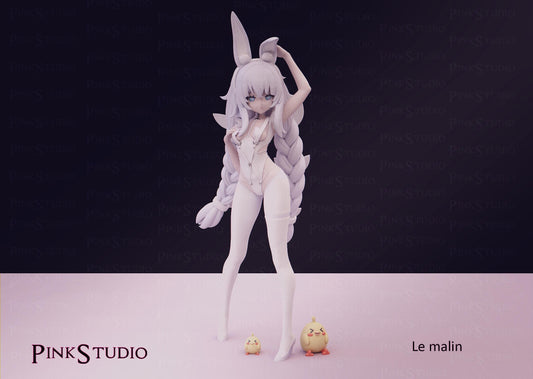 Bunny Girl Model Kit | 3D Resin Printed Figurine | Pink Studio