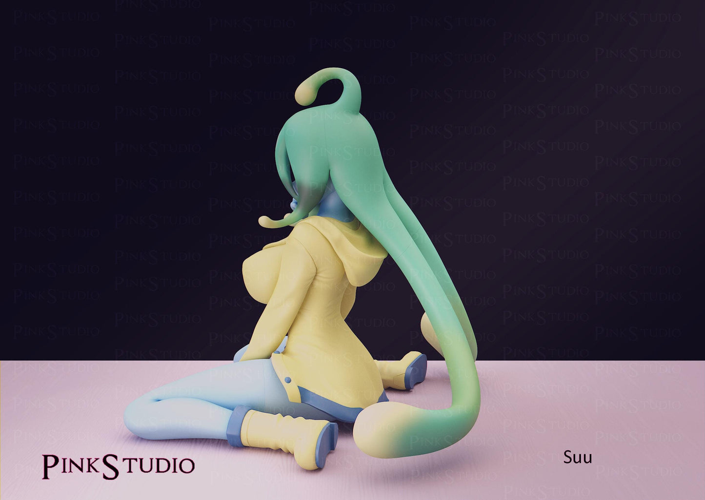Slime Girl Model Kit | 3D Resin Printed Figurine | Pink Studio