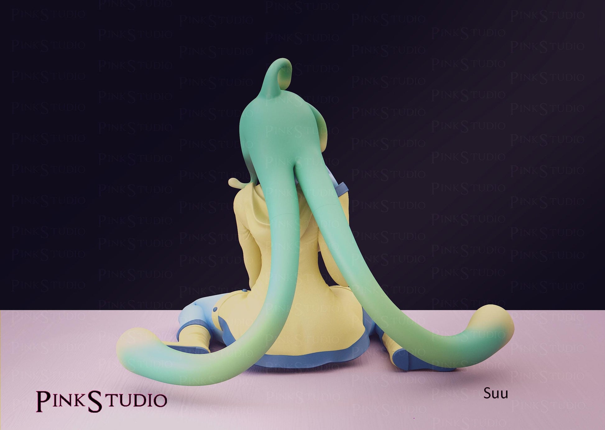 Slime Girl Model Kit | 3D Resin Printed Figurine | Pink Studio
