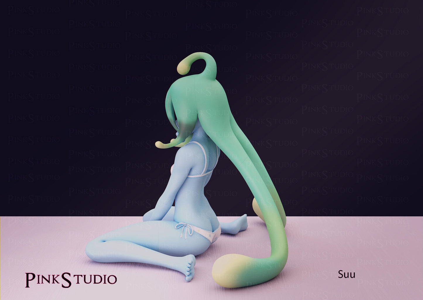 Slime Girl Model Kit | 3D Resin Printed Figurine | Pink Studio