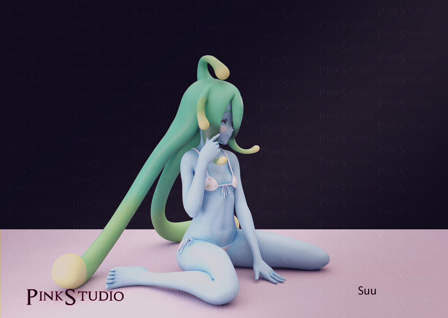 Slime Girl Model Kit | 3D Resin Printed Figurine | Pink Studio