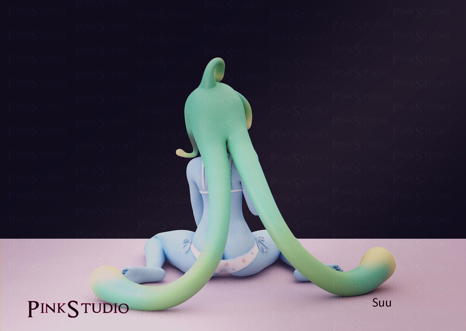 Slime Girl Model Kit | 3D Resin Printed Figurine | Pink Studio