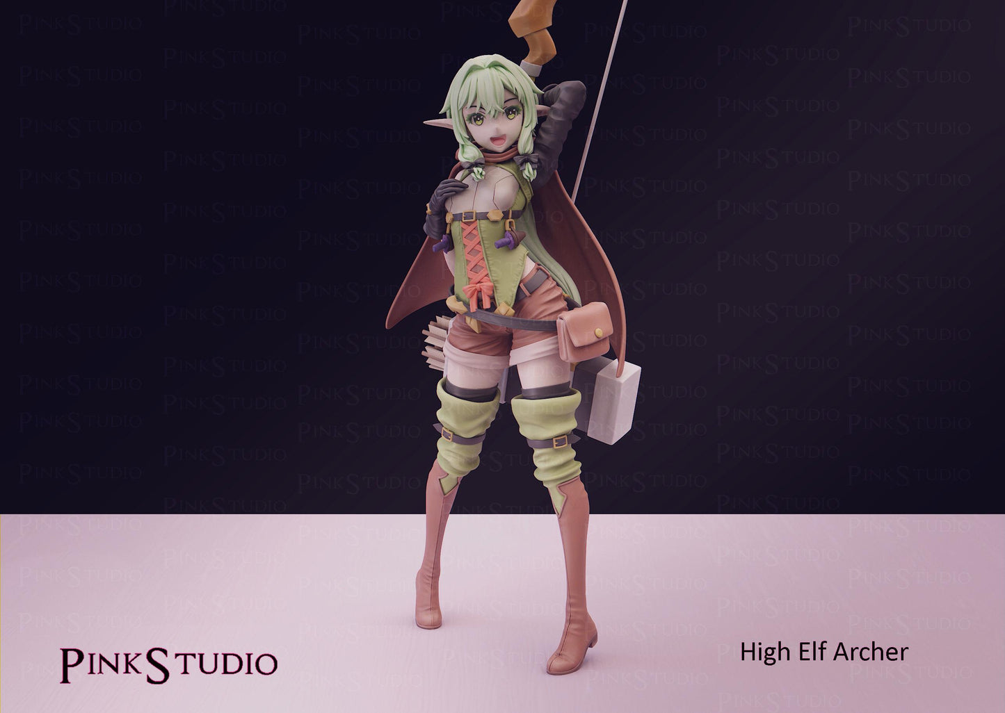 High Elf Archer Model Kit | 3D Resin Printed Figurine | Pink Studio