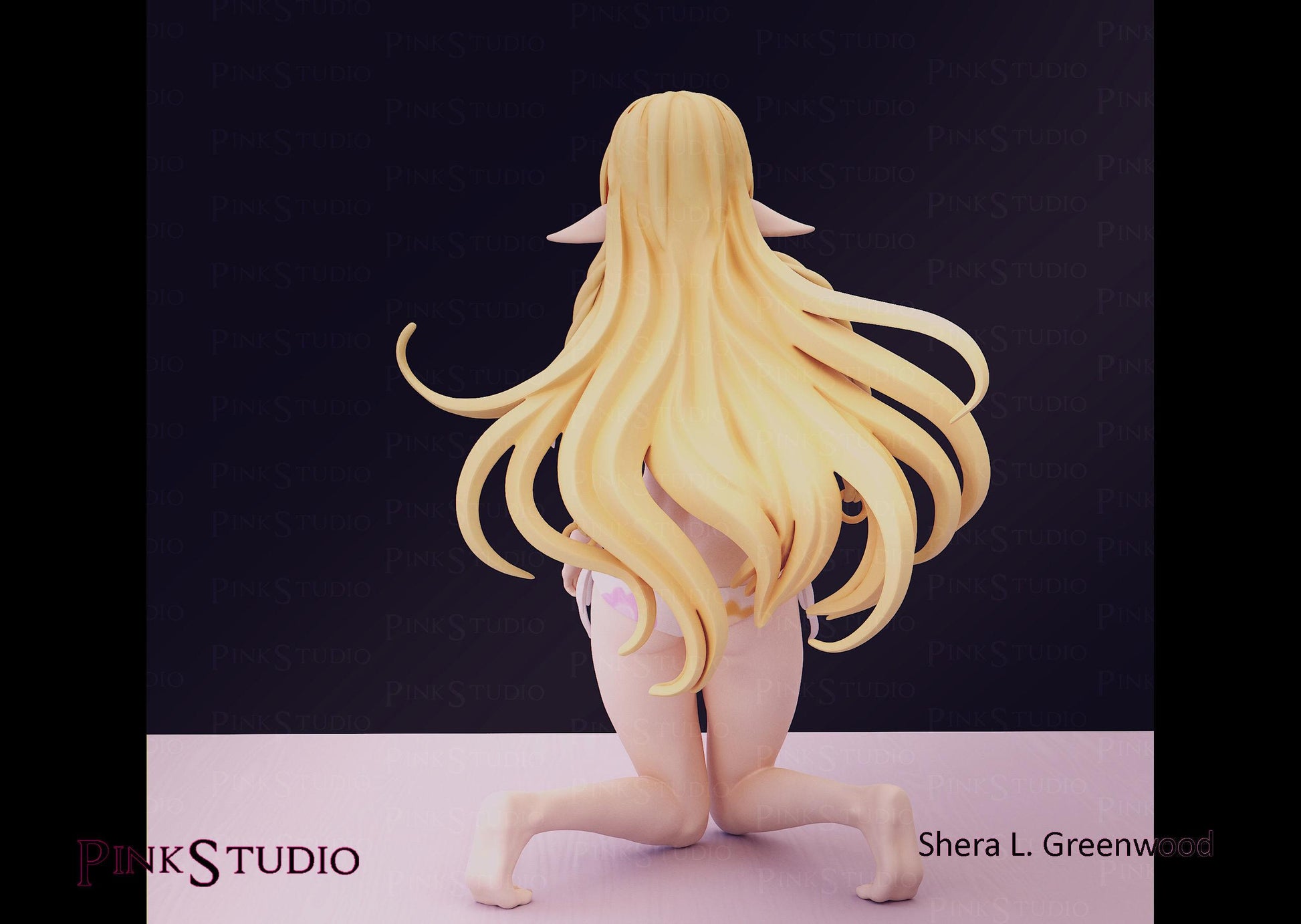 Elf Archer Model Kit | 3D Resin Printed Figurine | Pink Studio