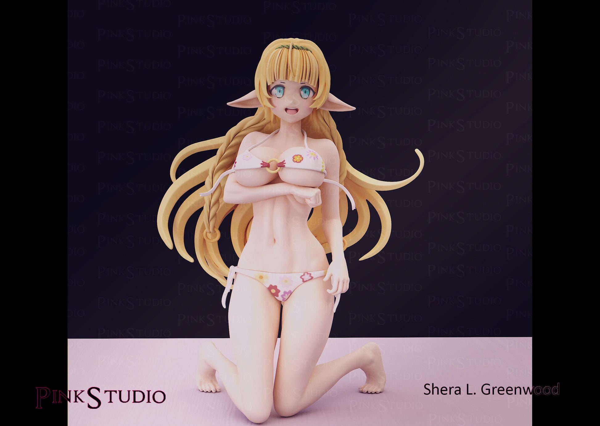 Elf Archer Model Kit | 3D Resin Printed Figurine | Pink Studio