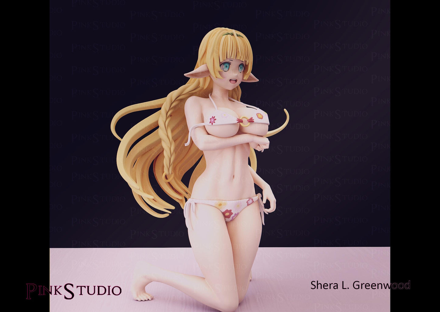 Elf Archer Model Kit | 3D Resin Printed Figurine | Pink Studio