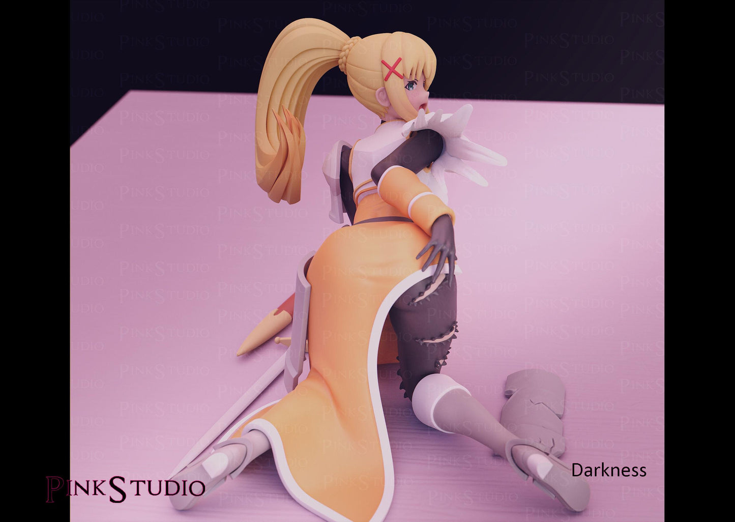 Crusader Girl Model Kit | 3D Resin Printed Figurine | Pink Studio