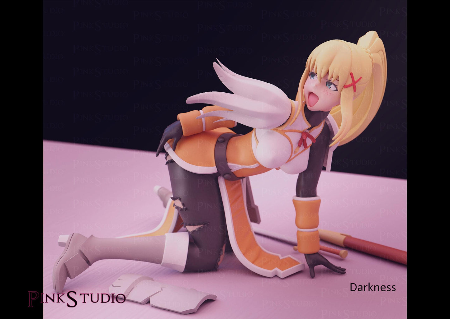 Crusader Girl Model Kit | 3D Resin Printed Figurine | Pink Studio