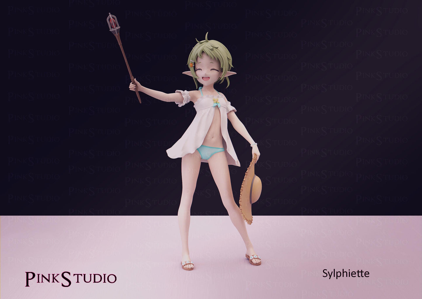 Elf Girl Model Kit | 3D Resin Printed Figurine | Pink Studio