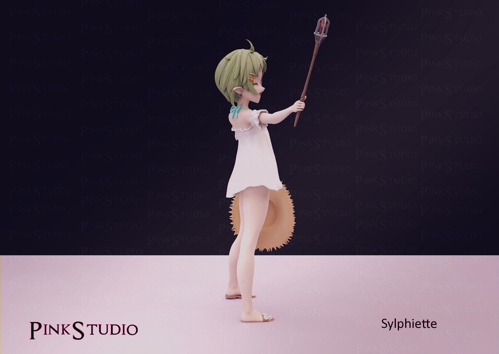 Elf Girl Model Kit | 3D Resin Printed Figurine | Pink Studio