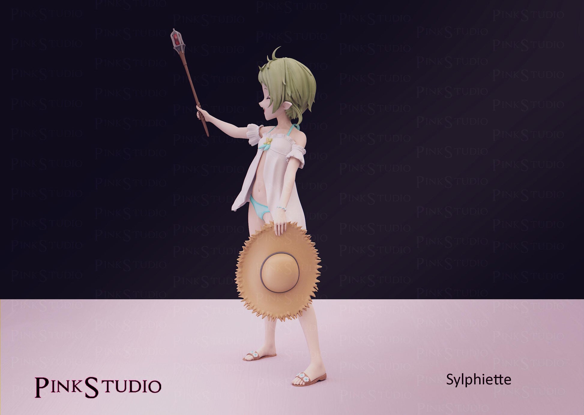 Elf Girl Model Kit | 3D Resin Printed Figurine | Pink Studio