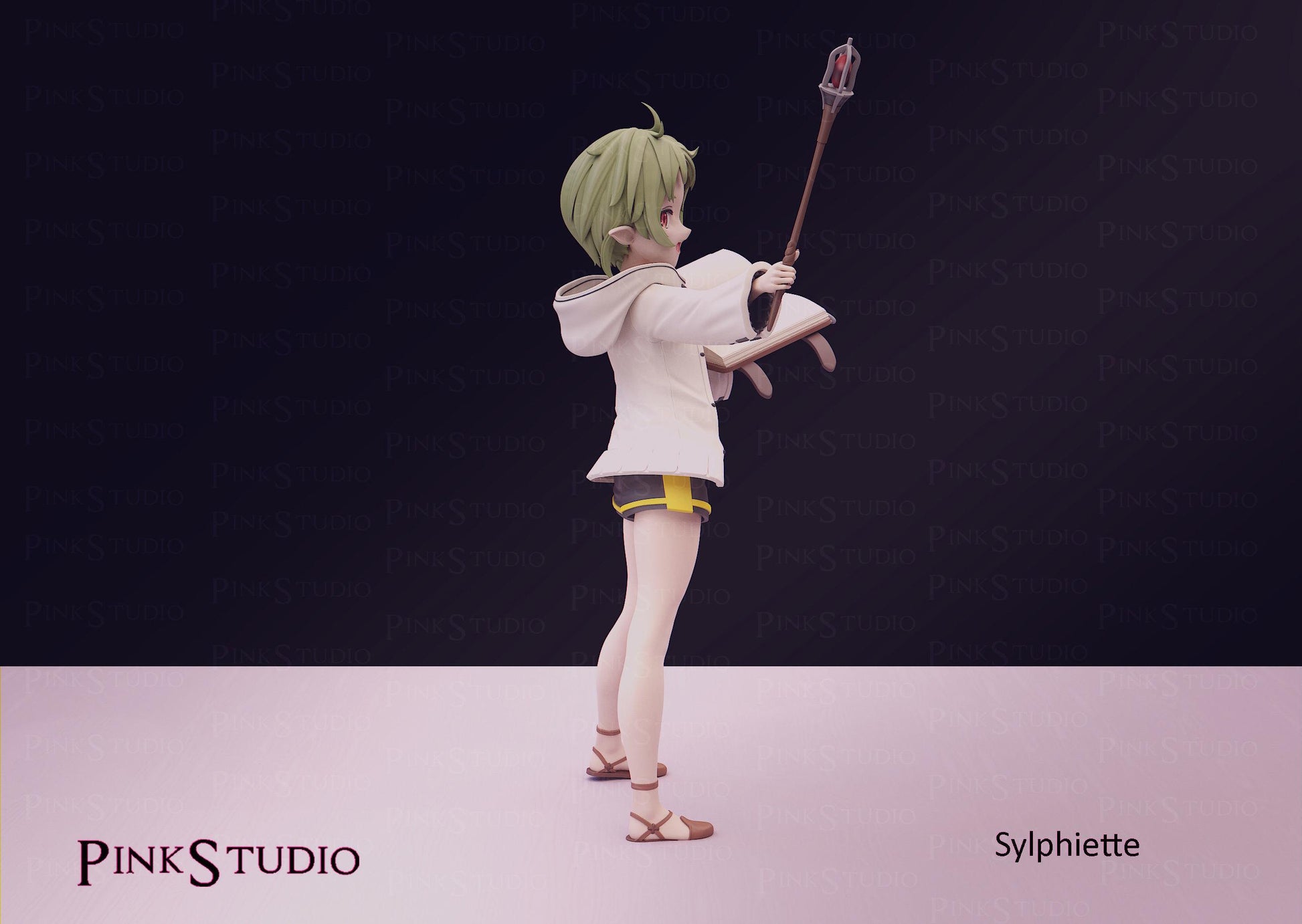 Elf Girl Model Kit | 3D Resin Printed Figurine | Pink Studio