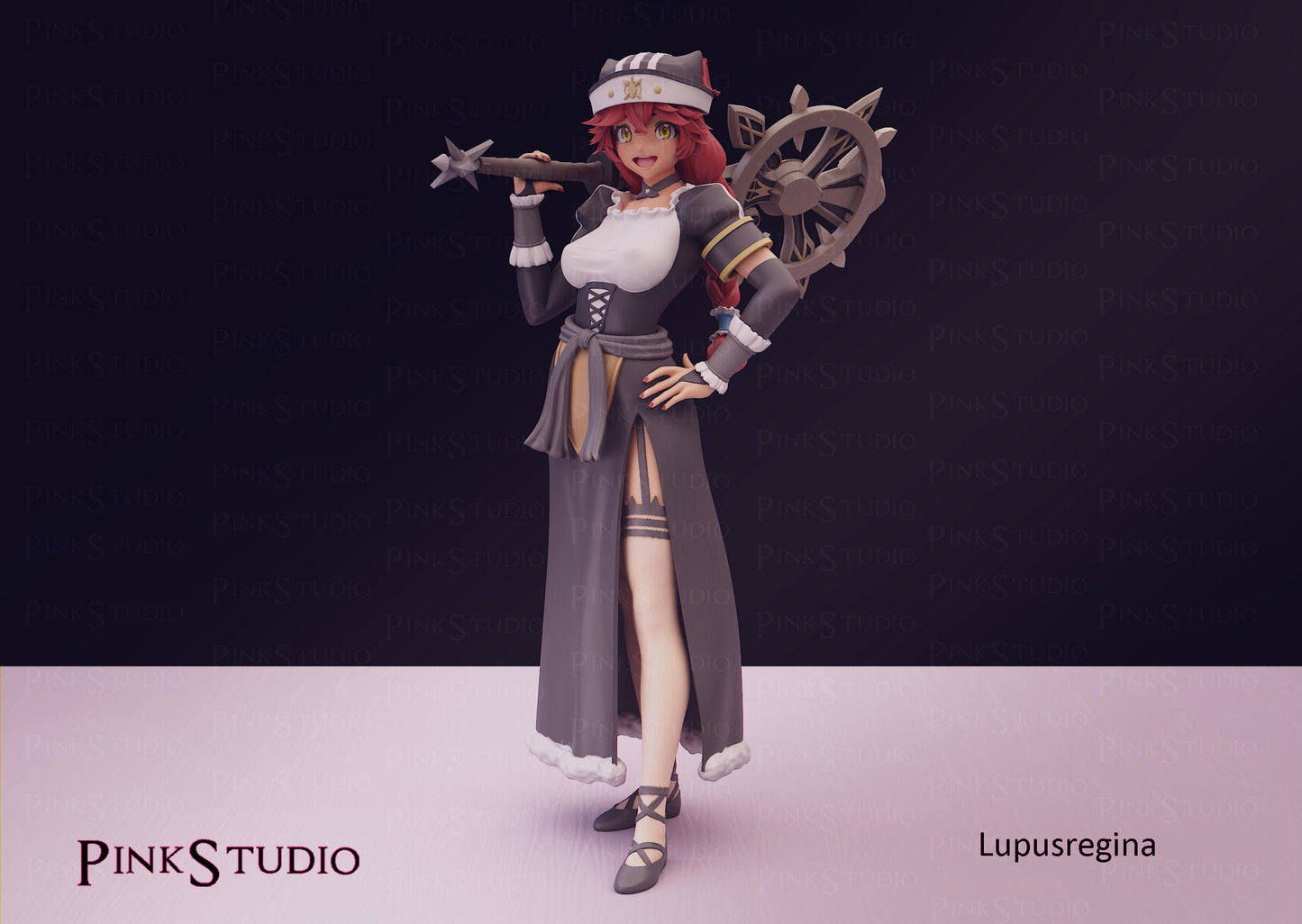 Werewolf Girl Model Kit | 3D Resin Printed Figurine | Pink Studio