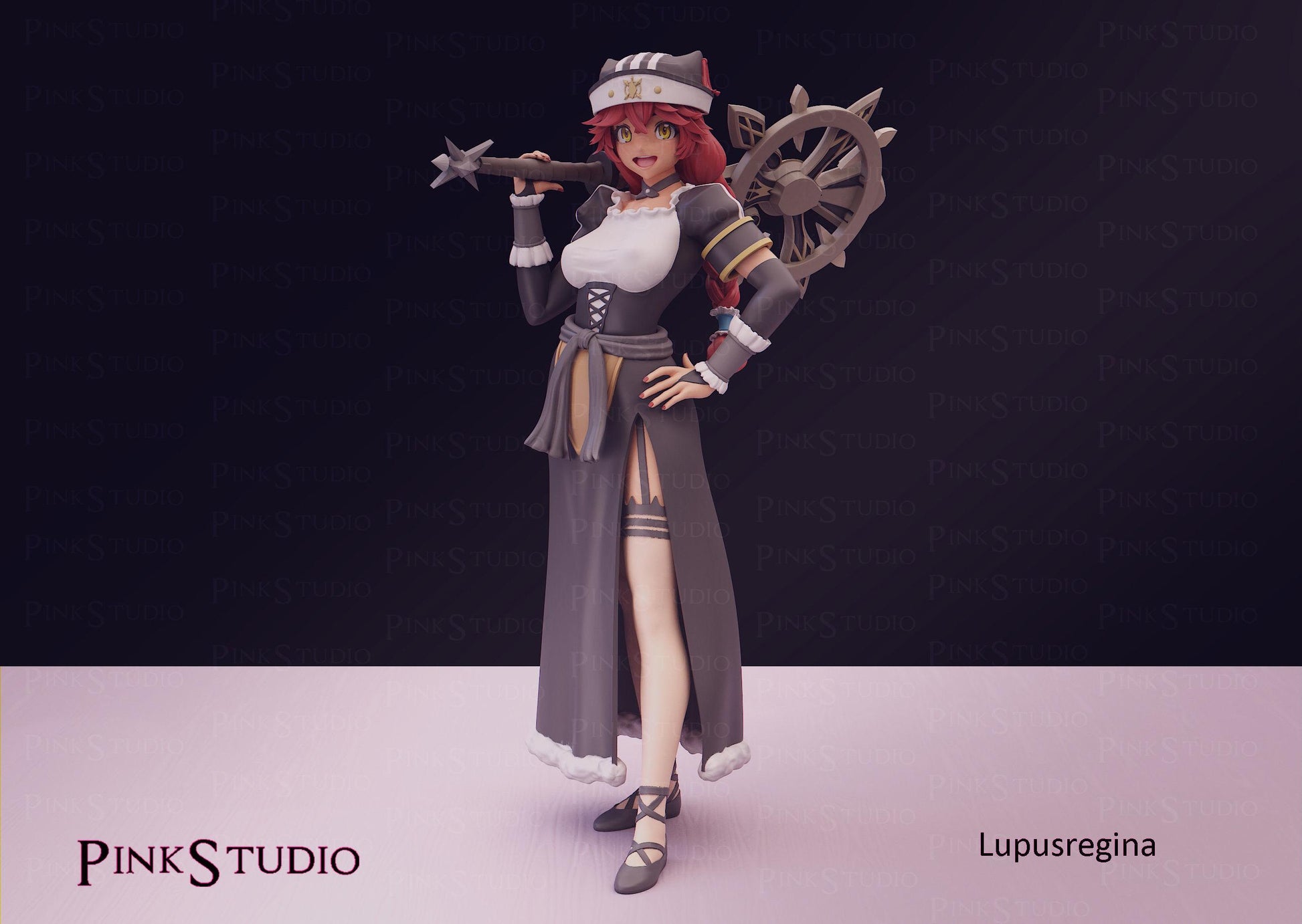 Werewolf Girl Model Kit | 3D Resin Printed Figurine | Pink Studio