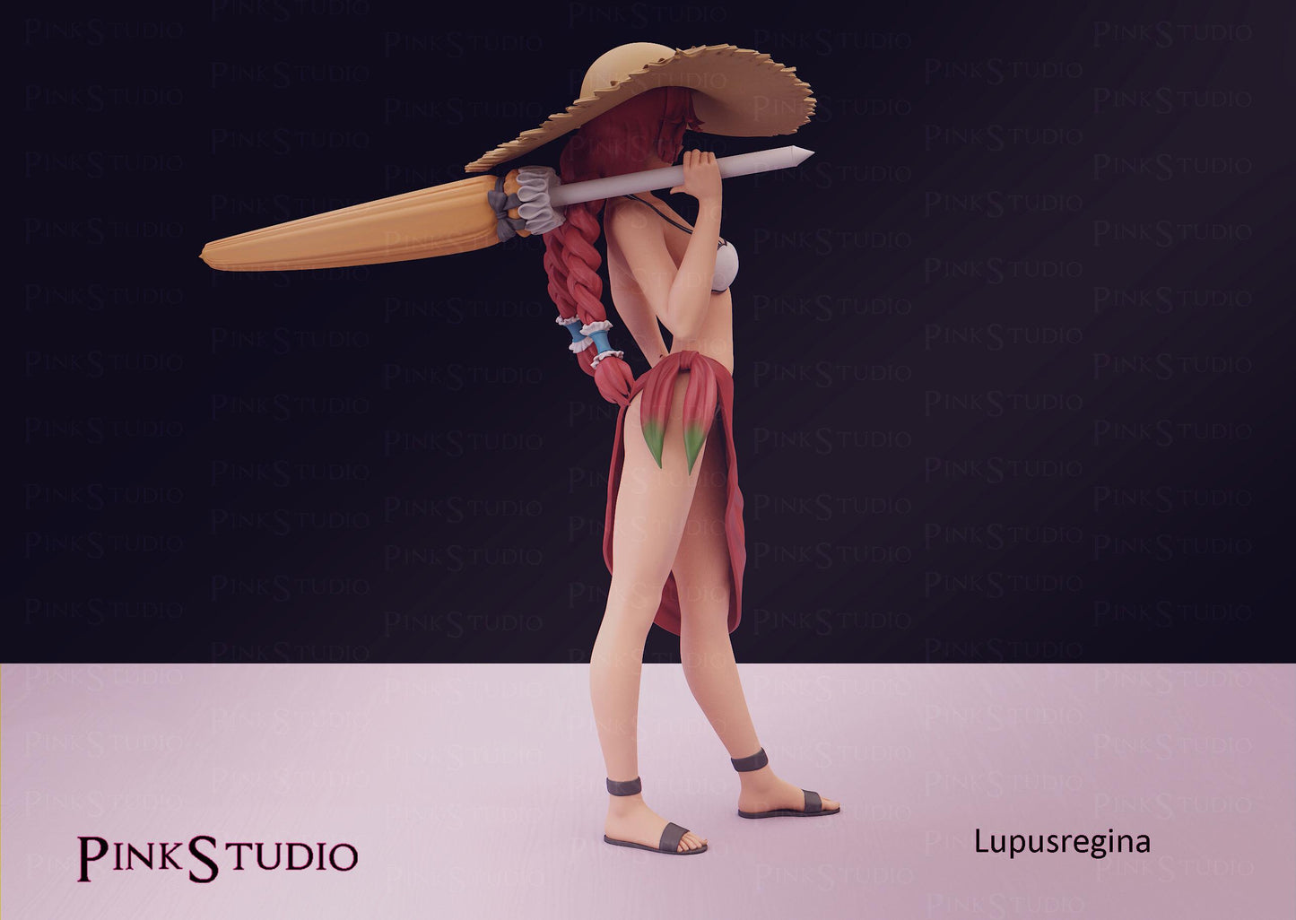 Werewolf Girl Model Kit | 3D Resin Printed Figurine | Pink Studio
