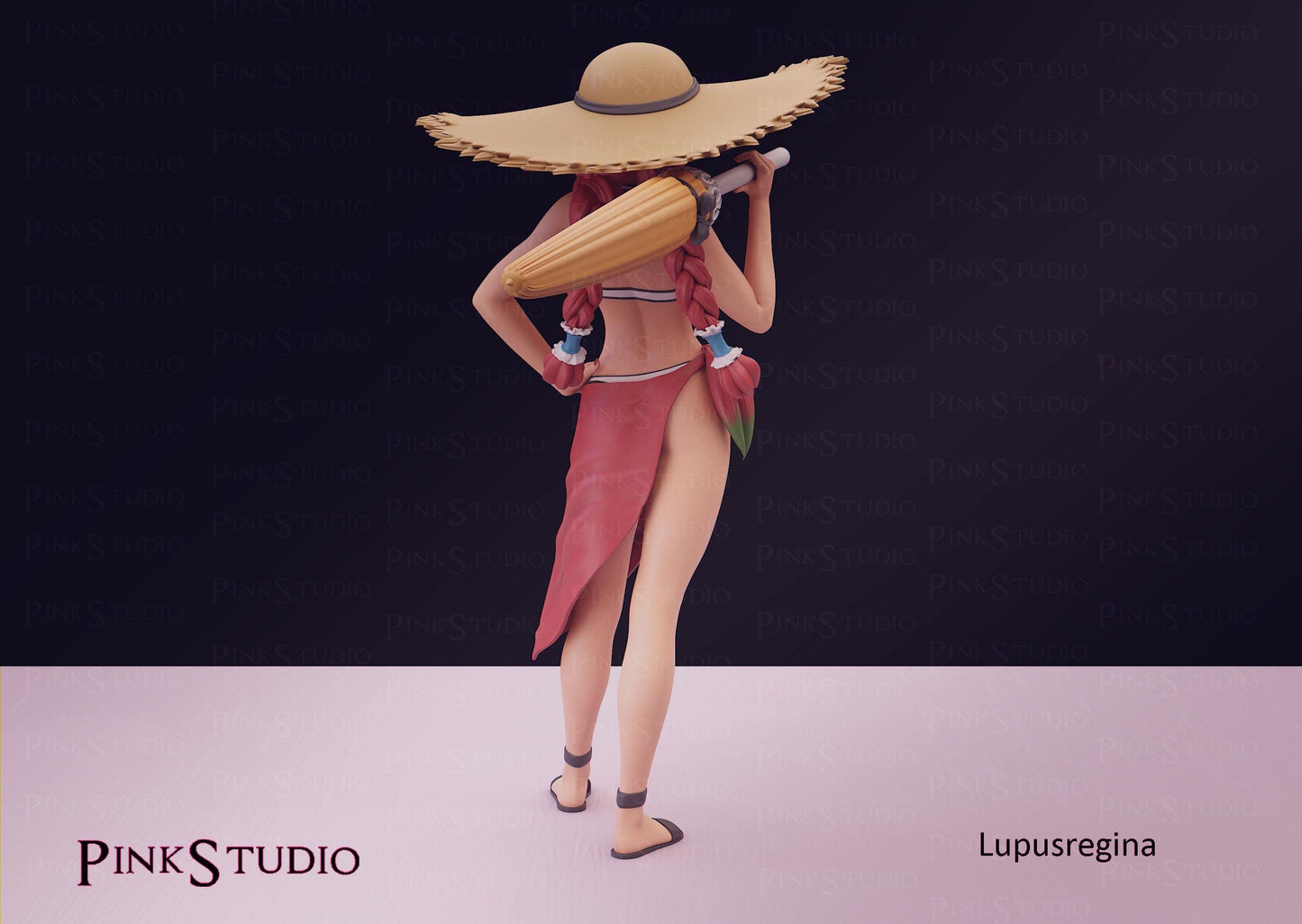 Werewolf Girl Model Kit | 3D Resin Printed Figurine | Pink Studio