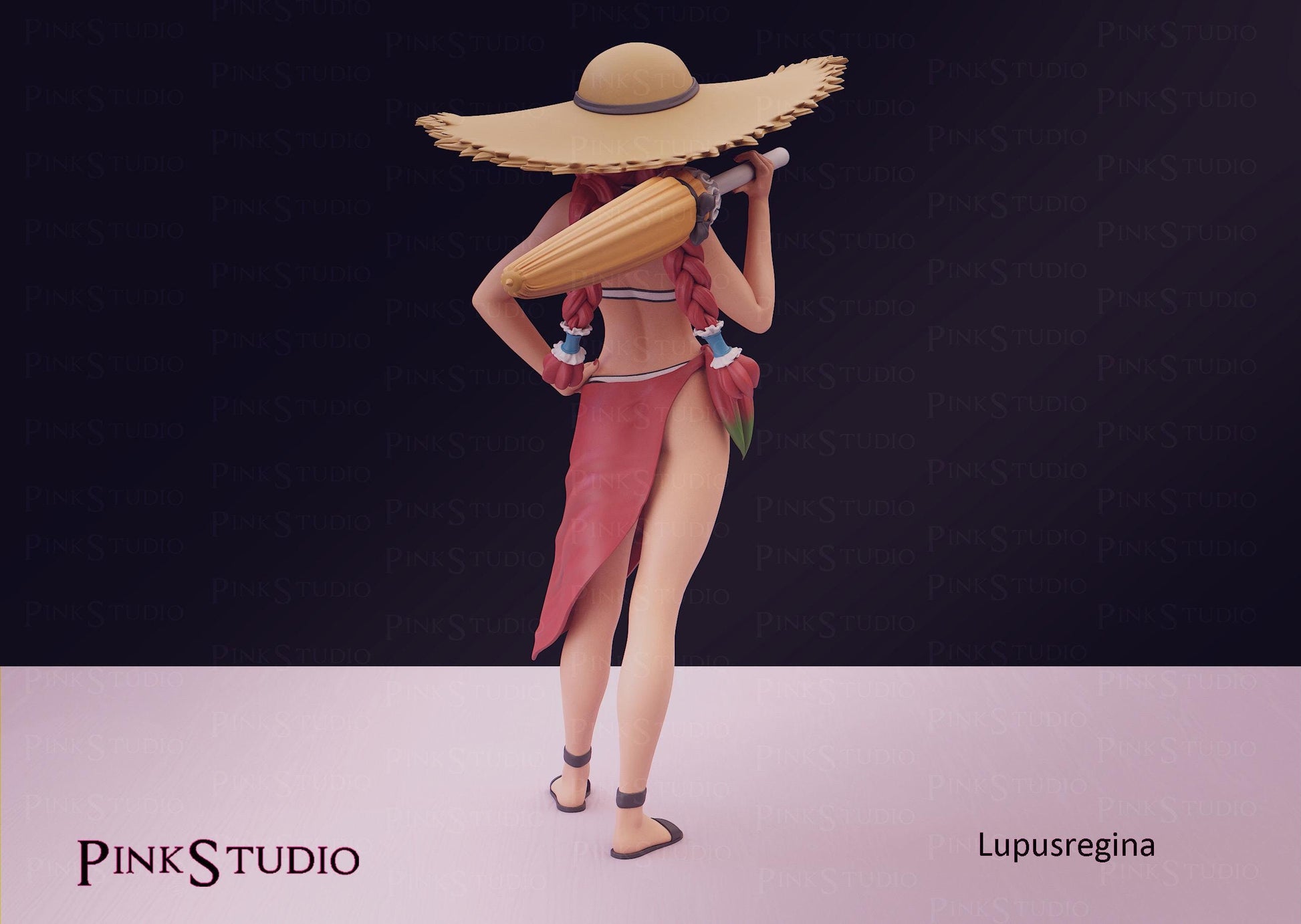 Werewolf Girl Model Kit | 3D Resin Printed Figurine | Pink Studio