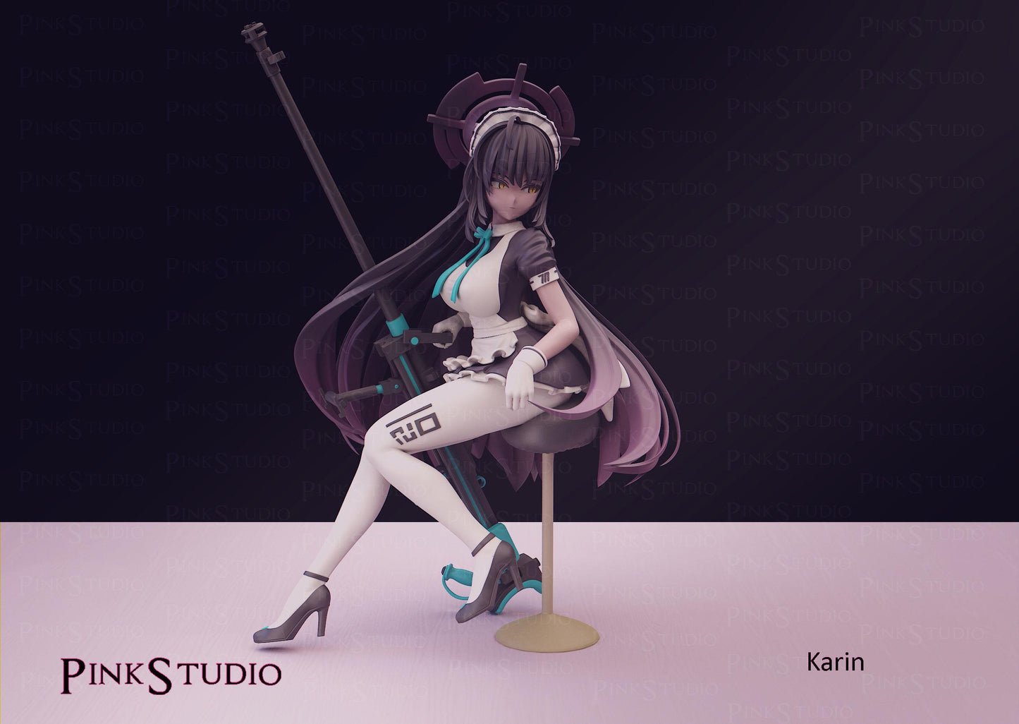 Sniper Girl Model Kit | 3D Resin Printed Figurine | Pink Studio