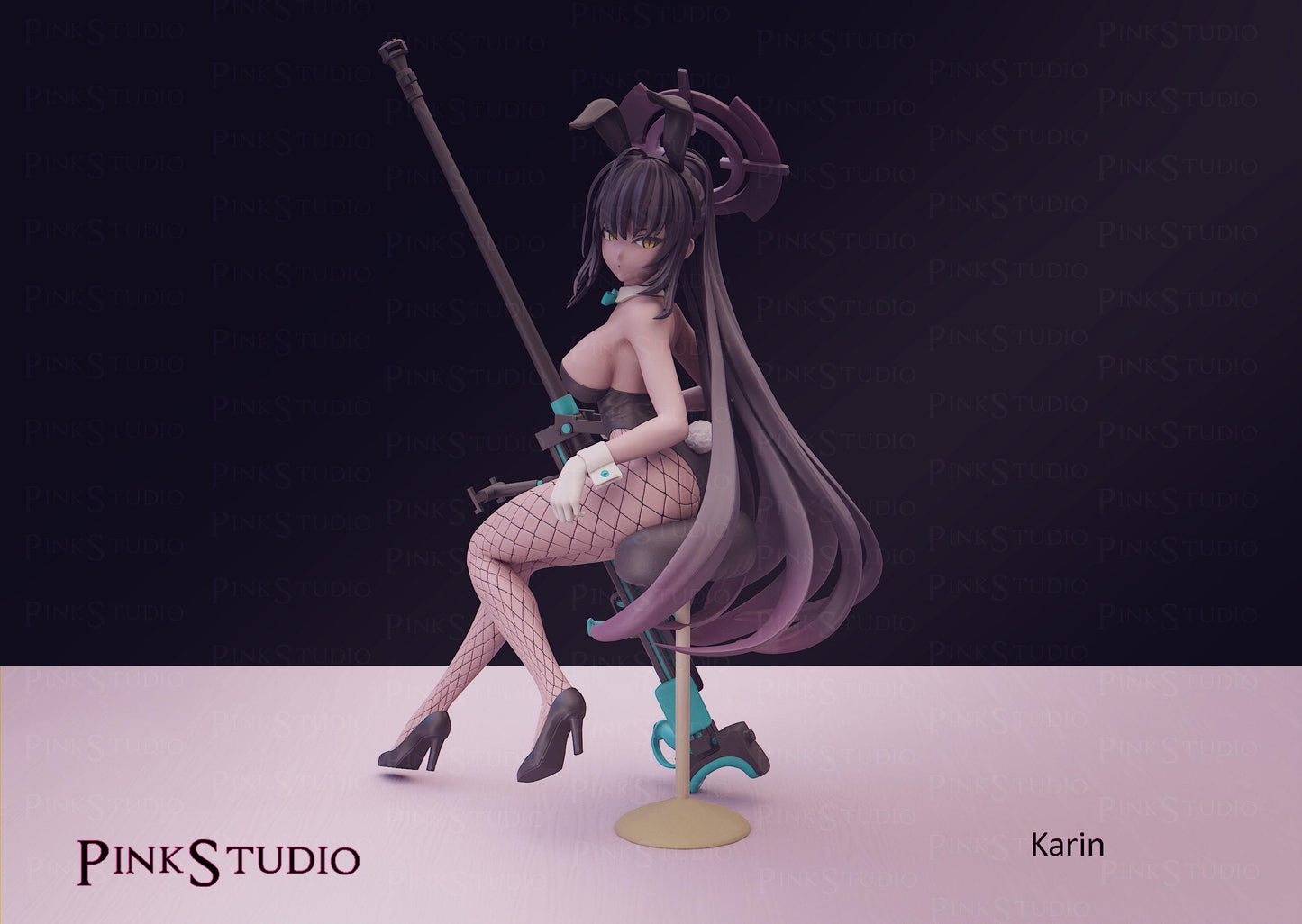 Sniper Girl Model Kit | 3D Resin Printed Figurine | Pink Studio