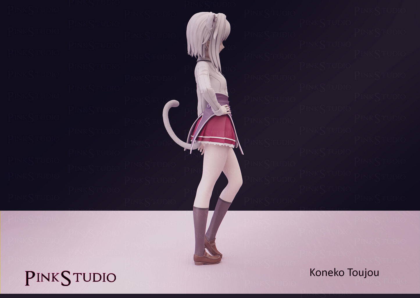 Japanese Schoolgirl Model Kit | 3D Resin Printed Figurine | Pink Studio