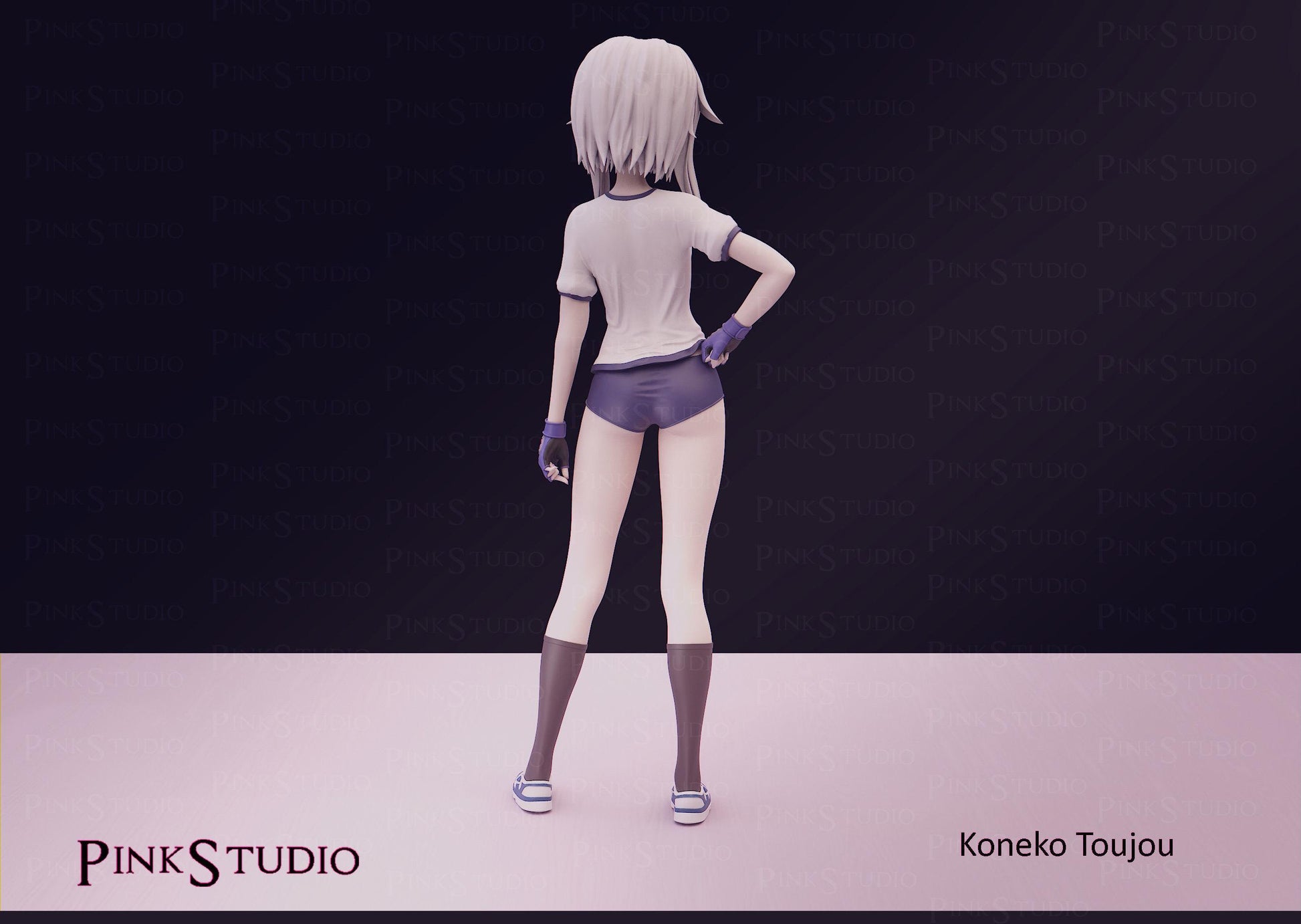 Japanese Schoolgirl Model Kit | 3D Resin Printed Figurine | Pink Studio
